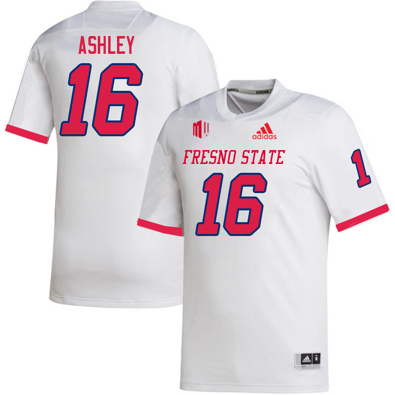 Men #16 Ah'Marion Ashley Fresno State Bulldogs College Football Jerseys Stitched Sale-White